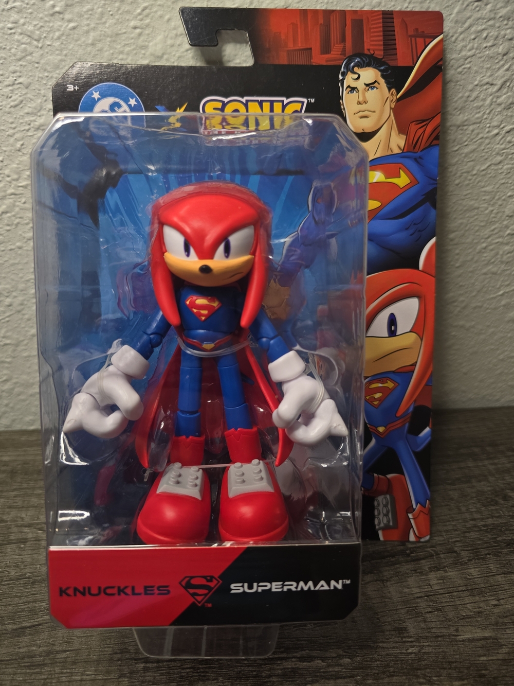 DC Comics Knuckles Superman Crossover Action Figure - Red, Blue & White